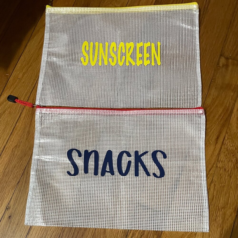 Waterproof Utility Travel Bags-Mesh Zipper Bag-Makeup Bags-Kids Camp Bag-New